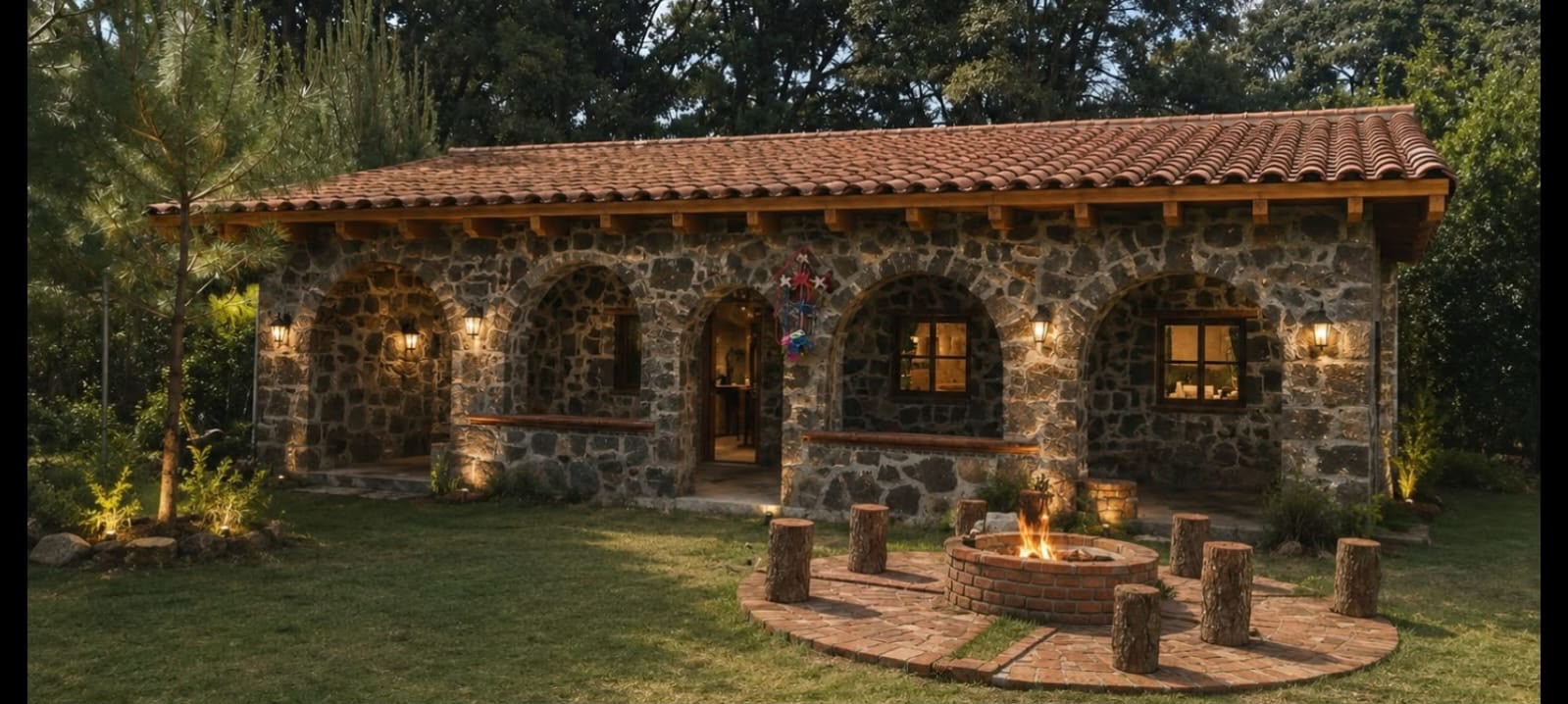 Área exterior de Cabañas de los Lobos